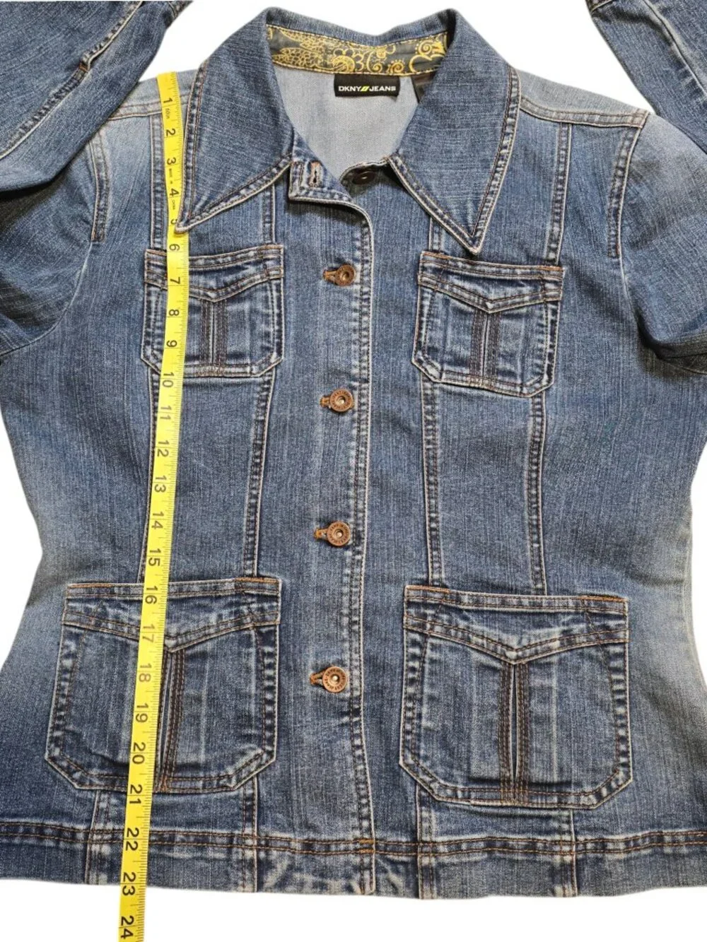 DKNY Jeans Vintage YSK Medium Wash Denim Jacket XL - Picture 9 of 12